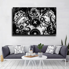 Tablou canvas industrial motor masina V8 ENGINE
