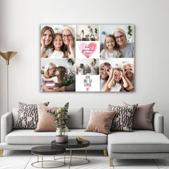 Tablou canvas colaj cu poze personalizat la comanda panza si rama de lemn fabricat in romania cadoul ideal aniversare nasi sau prieteni