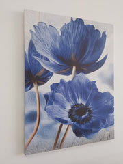 Set tablouri canvas flori albastre NORDIC SIMPLE BLUE FLOWERS