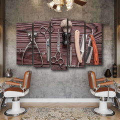 Tablou design interior BARBER TOOLS