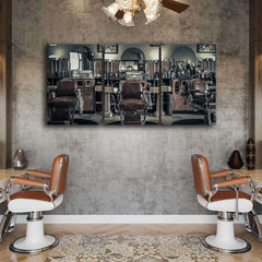 Multicanvas frizerie vintage BARBER SHOP CHAIRS