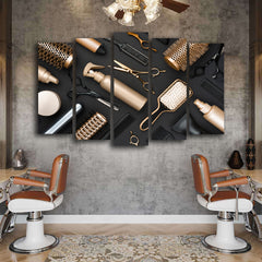 Multicanvas frizerie gold GOLDEN TOOLS