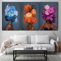 Tablouri canvas portrete pattern floral EMPOWERED WOMAN