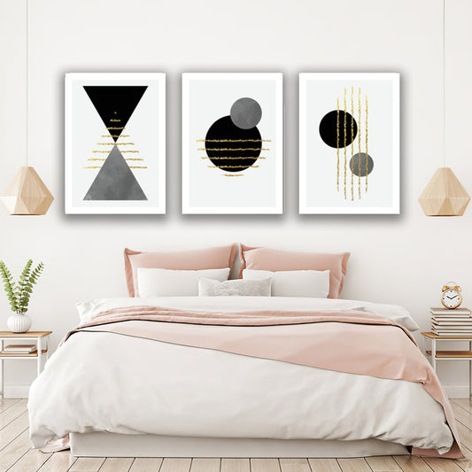 Set tablouri dormitor geometrice MODEL 39