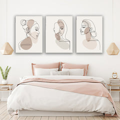 Set 3 tablouri canvas schita creion moderne minimaliste MODEL 40