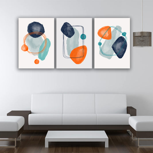 Set 3 tablouri canvas moderne minimaliste MODEL 22 3*60x80