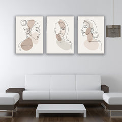 Set 3 tablouri canvas schita creion moderne minimaliste MODEL 40