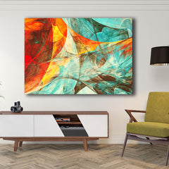 Tablou canvas abstract albastru portocaliu MODEL 4