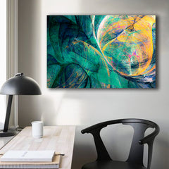 Tablou canvas abstract modern verde MODEL 5