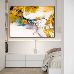 Tablou canvas praf de aur abstract modern art MODEL 87