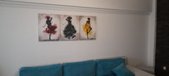 set Tablouri Canvas living abstract modern femei Design interior colorat Decoratiuni casa dormitor panza canvas Watercolor Woman BALLERINA