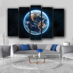 Tablou modular planeta pamant EARTH VIEW 3