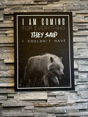 Tablou canvas motivational lup Coming for everything