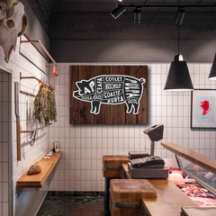Tablou canvas decor restaurant macelarie transare porc