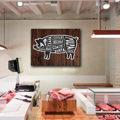 Tablou canvas decor restaurant macelarie transare porc