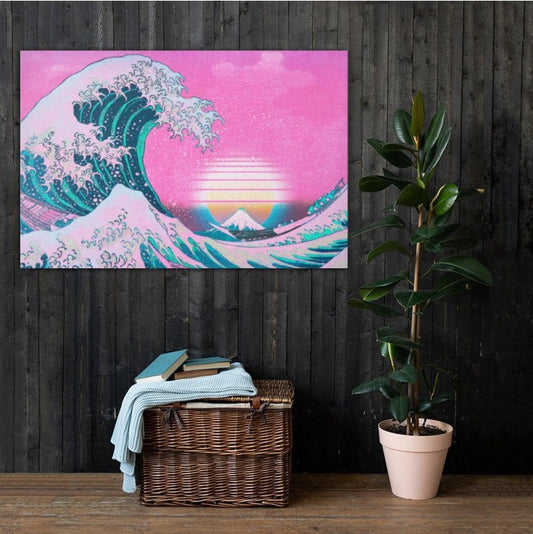 Tablou canvas val japonez VAPORWAVE
