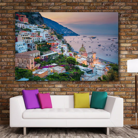 Tablou Canvas peisaj Coasta Amalfi Italia linia de coastă a Mării Mediterane desing modern decoratiuni casa
