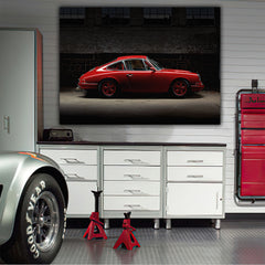 Tablou Canvas Masini Retro Porsche 911 Carrera pe fundal negru