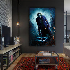 Tablou canvas JOKER poster film the dark knight arena pentru birou sau camera de vis cu design fineart abstract panza pe sasiu de lemn uscat