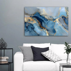 Tablou canvas marmura albastra abstract blue gray marble