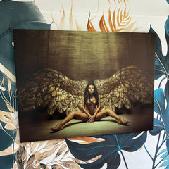 Tablou Beauty Angel femeie cu aripi de inger canvas abstract pentru o camera de vis decoratiuni interioare