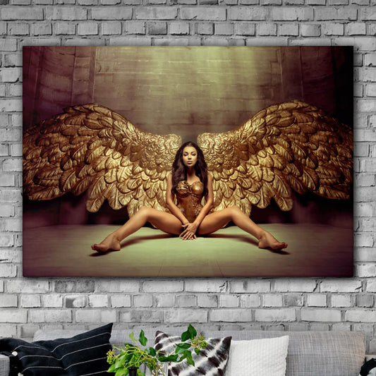 Tablou Beauty Angel femeie cu aripi de inger canvas abstract pentru o camera de vis decoratiuni interioare