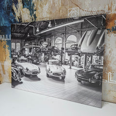 Tablou Canvas Masini Retro Alb-Negru old timer garage decoratiuni living desing interior