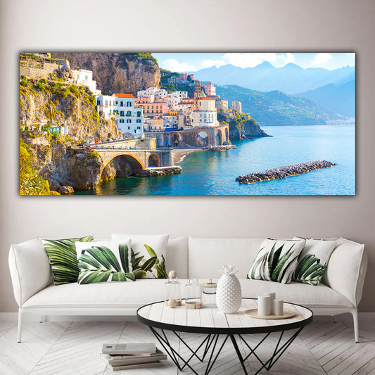 Tablou canvas peisajul orasului Amalfi Italia