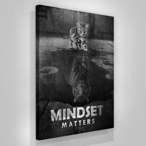 Tablou canvas motivational tigru Mindset matters