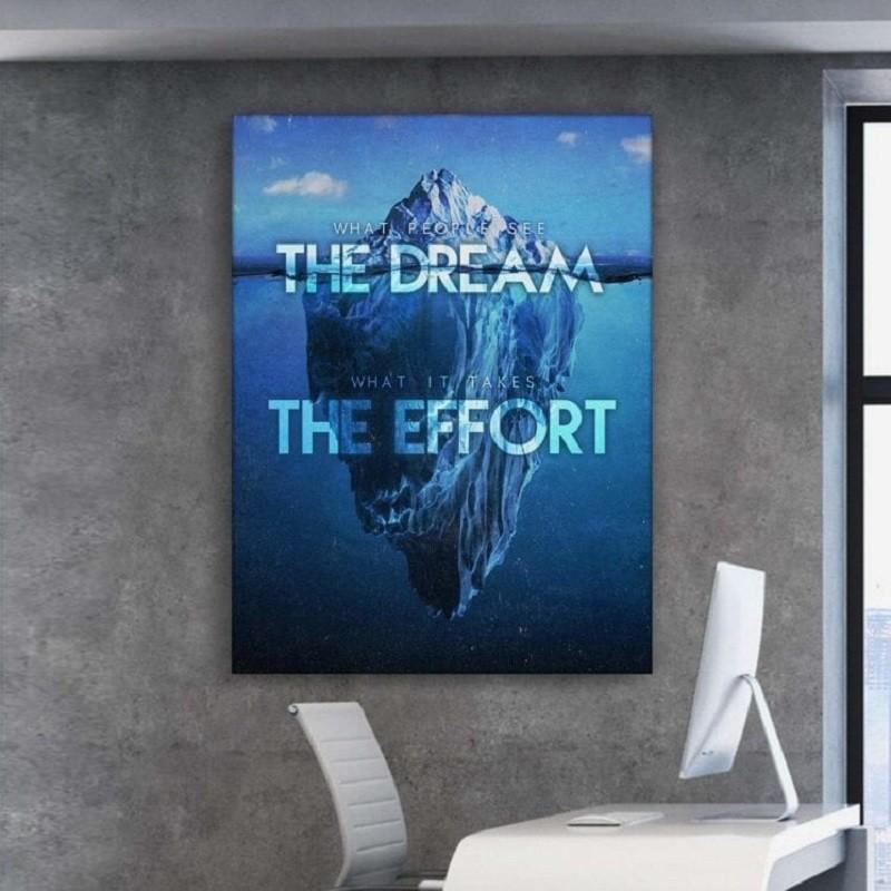 Tablou canvas motivational iceberg The dream the effort