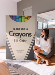 Broken crayons still color