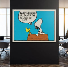 Tablou canvas pop art Snoopy Keep looking up