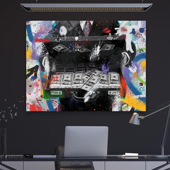 Tablou canvas graffiti Money case