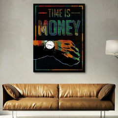 Tablou motivational time is money GRAFFITI