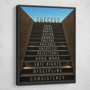 Tablou canvas motivational succes Step for success