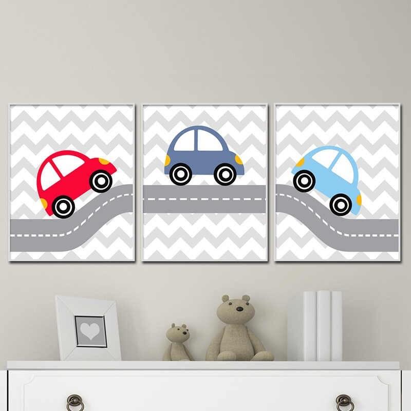 Set tablouri canvas cu masinute CARS FOR BOYS