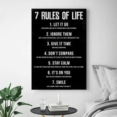 Tablou canvas regulile vietii Rules of life