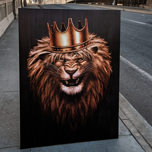 Tablou canvas motivational King leo