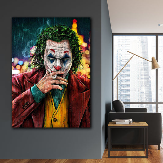 Tablou Canvas Joker Pictura Motivațională în Ulei Abstract Modern Design Interior Living sau Birou Ramă Lemn de Calitate Superioară Walldecor