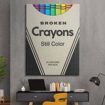 Broken crayons still color