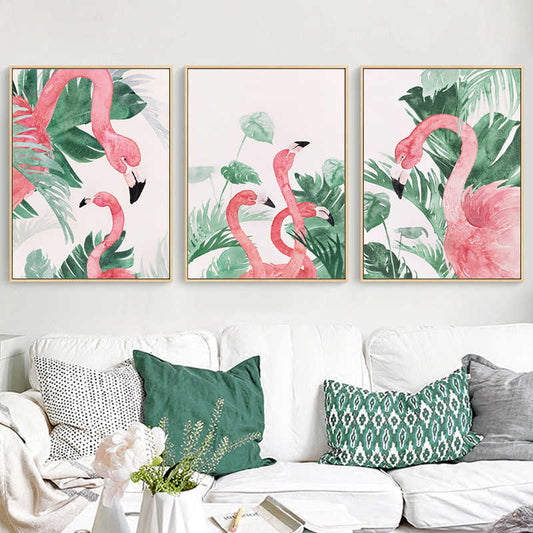 Set tablouri canvas FLAMINGO