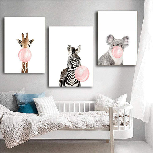 Set tablouri canvas cu animalute ZOO FRIENDS