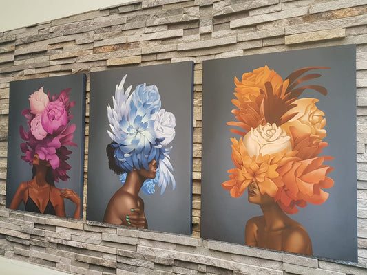 Tablouri canvas portrete pattern floral EMPOWERED WOMAN