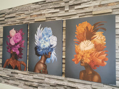 Tablouri canvas portrete pattern floral EMPOWERED WOMAN