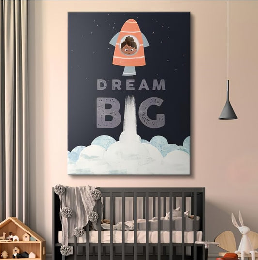 Tablou canvas DREAM BIG SPACESHIP