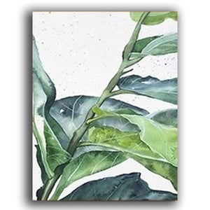 Set tablouri canvas frunze moderne abstracte plante tropicale