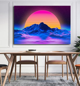 Tablou canvas  retro sunset RETRO MOUNTAIN WAVES