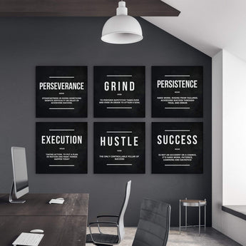 Set tablouri canvas motivationale birou Entrepreneur bundle