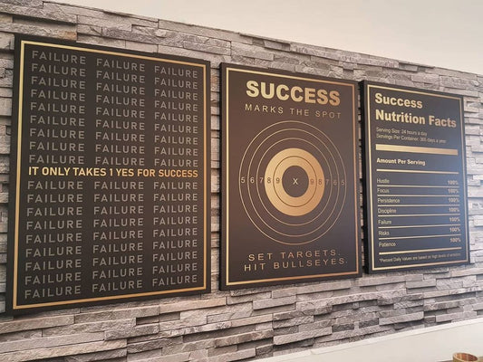 Set tablouri motivationale Golden bundle