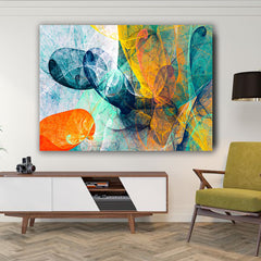 Tablou canvas abstract pictura portocaliu MODEL 20